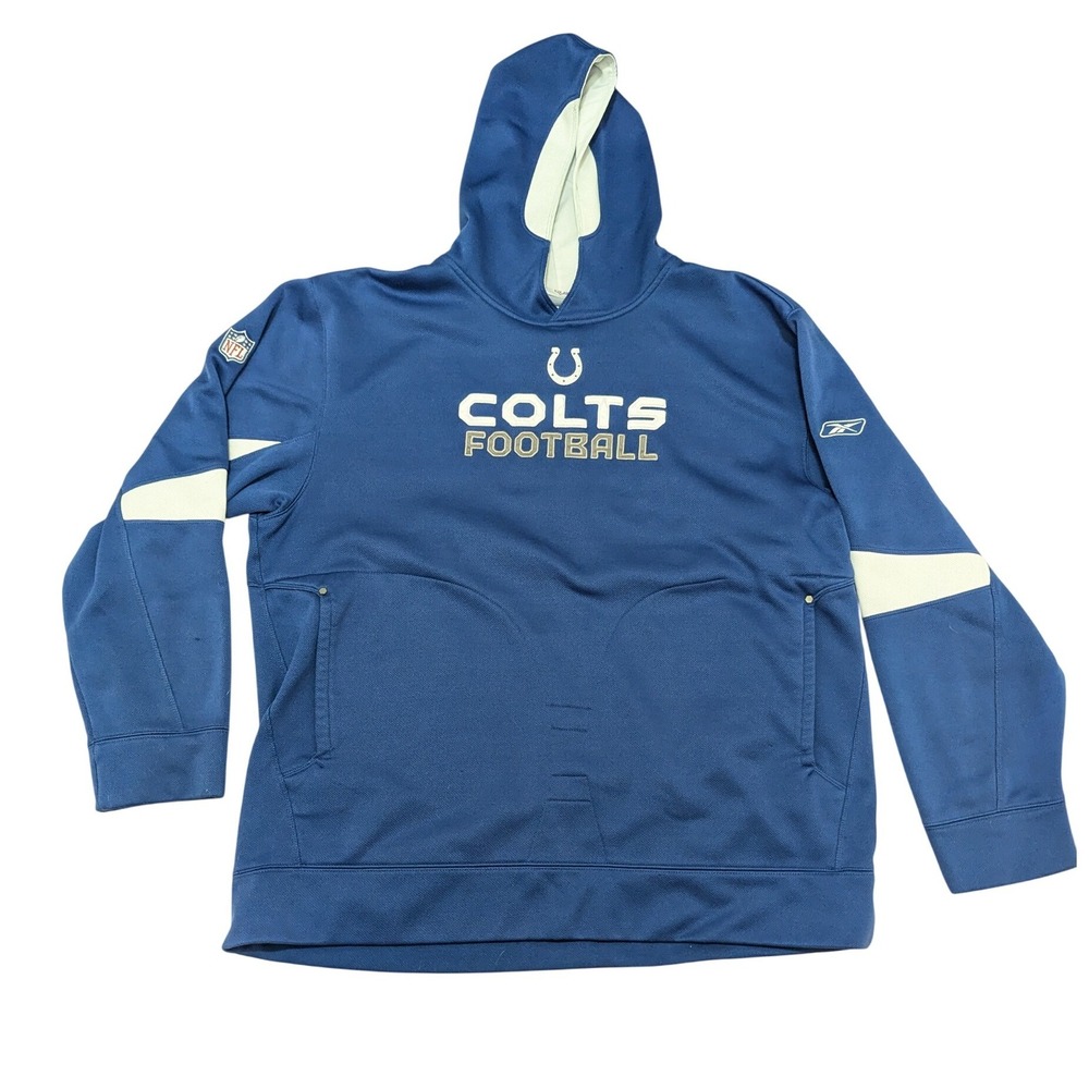 Indianapolis Colts Reebok Sweater Mens Size XL Blue Football Super Bowl Game Day